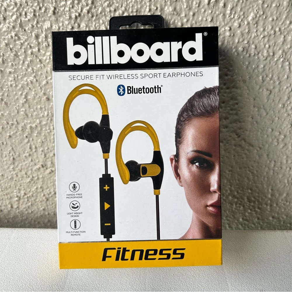 Billboard wireless headphones Black and Yellow never used still in the box NIB